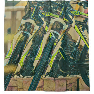 Coole Biketechnik Duschvorhang
