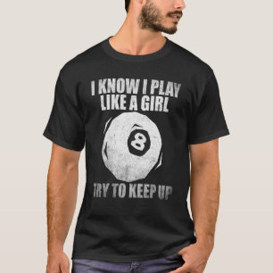 Coole Billard für Women Girl Pool Player 8 Ball S T-Shirt