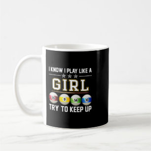 Coole Billard Kunst für Frauen Girl Pool Player 8  Kaffeetasse