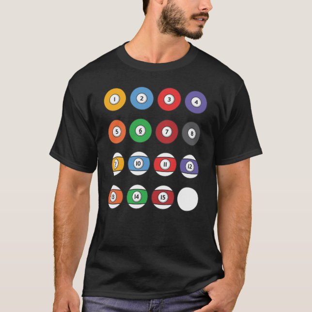Coole Billard-Snookergeschenk T-Shirt (Vorderseite)