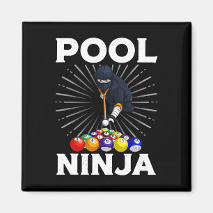 Coole Billardkunst für Damen Schwimmerinnen Ninja Magnet