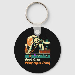 Coole Billiard Katzenkatze Schlüsselanhänger