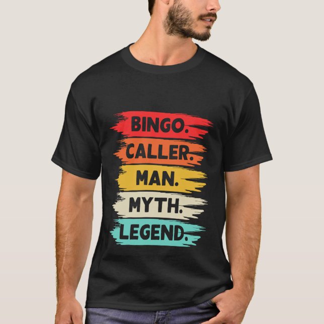 Coole Bingo-Ansager-Wortkunst  T-Shirt (Vorderseite)