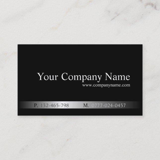 Coole Black/Silver Legal Business Card Visitenkarte (Vorderseite)