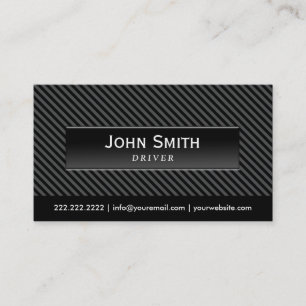 Coole Black Strip Driver Business Card Visitenkarte