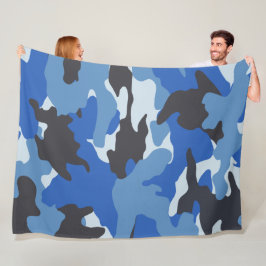 Coole blaue Camouflage Militärische Vliesstoffe Fleecedecke
