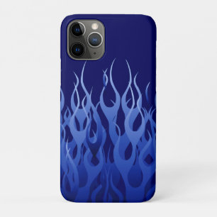 Coole blaue Racing Flames Button Streifen Case-Mate iPhone Hülle