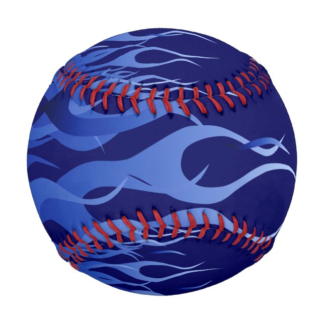 Coole blaue Racing-Flammen bei der CO2-Brennfasera Baseball (Rückseite)
