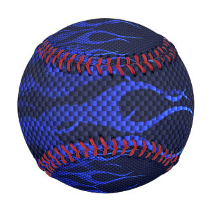 Coole blaue Racing-Flammen bei der CO2-Brennfasera Baseball