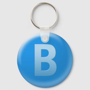 coole blaue Schlüsselanhänger, Buchstabe B Schlüsselanhänger