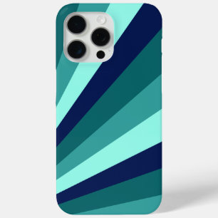 Coole blaue und Aquamarine Diagonalstreifen Case-Mate iPhone Hülle