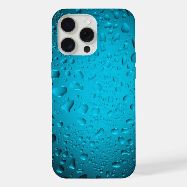 Coole Blaue Wassertropfen  iPhone Hülle (Rückseite)