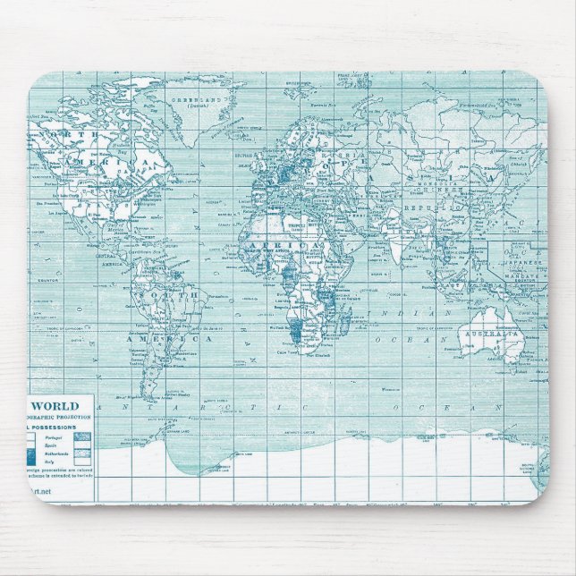Coole blaue Welt - Sammlung Mousepad (Vorne)