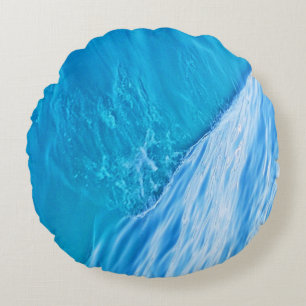 Coole Blauwasserwelle Rundes Kissen