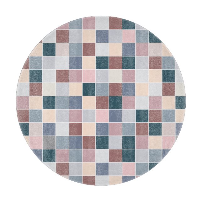 Coole Blöcke, elegante Farben Schneidebrett (Vorderseite)