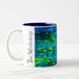 Coole Blue Lilypad Pond Workshop Tasse