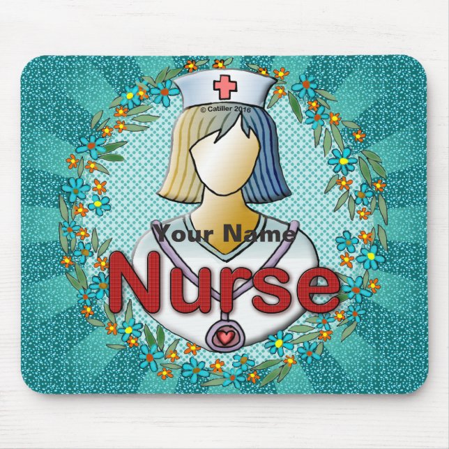 Coole Blumenschwester Mousepad (Vorne)