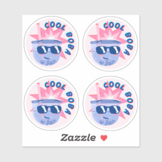 Coole Boba-Packung mit 4 Aufkleber