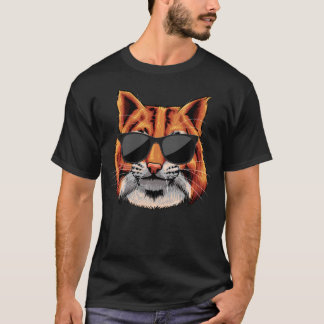 Coole Bobcat Für Bobcats Sonnenbrille Tier T-Shirt