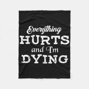 Coole Bodybuilding - Alles tut mir weh, T-Shirt zu Fleecedecke