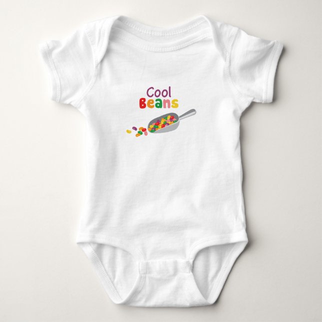 Coole Bohnen Baby Strampler (Vorderseite)