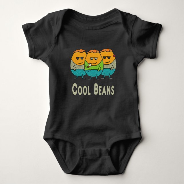 Coole Bohnen Baby Strampler (Vorderseite)