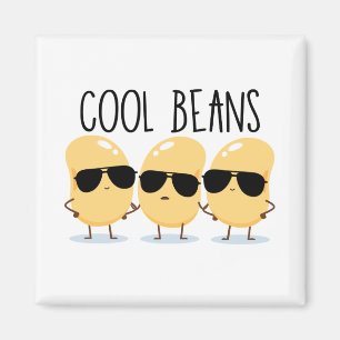 Coole Bohnen Niedliche Bohnen mit Sonnenbrille Magnet