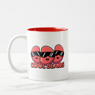Coole Bohnen! Niedlicher Kidney Bean Pub Zweifarbige Tasse