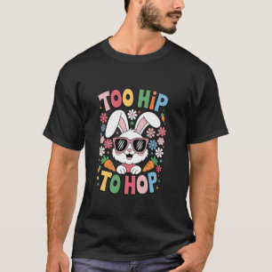 Coole Boho Hip Hasen Frühling Blumen Pastell Regen T-Shirt