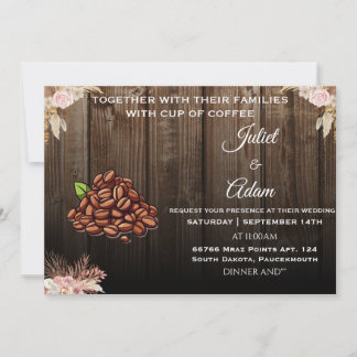 Coole boho rustikale, moderne und elegante Coffee Einladung