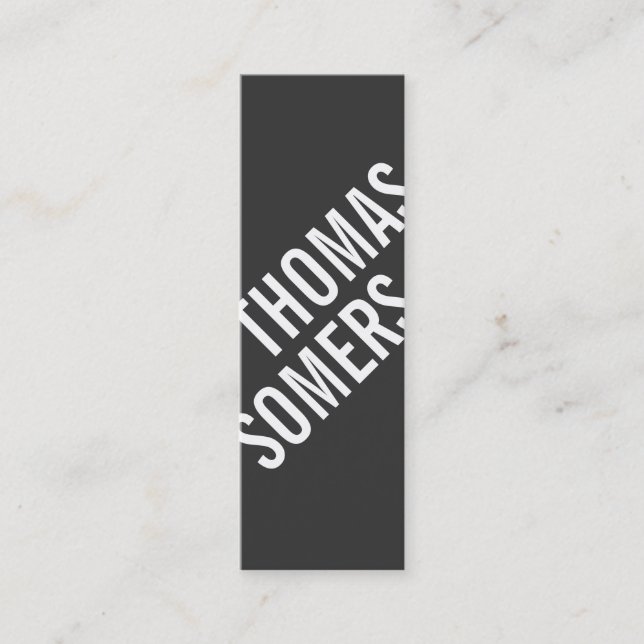 Coole BOLD Schwarz/Weiß Moderne Angesagt Mini Visitenkarte (Vorderseite)