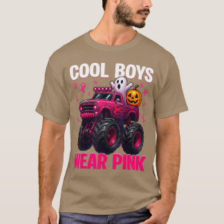 Coole Boo trägt Pink Monsterruck Brustkrebs Jungen T-Shirt