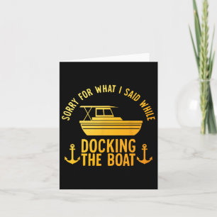 Coole Bootskunst für Damen und Herren Bootsanleger Karte