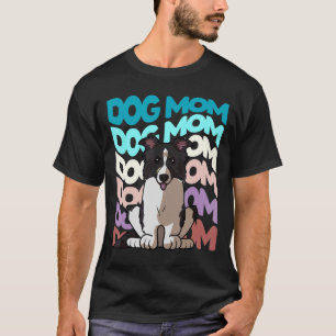 Coole Border Collie Dog Mama Retro Vintag Hund T-Shirt