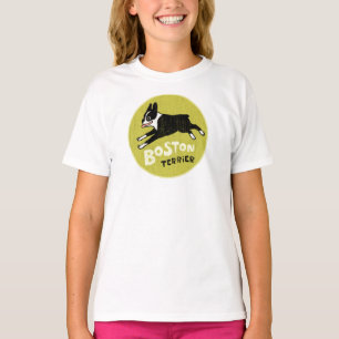 Coole Boston-Terrier-Vintage Art-niedlicher T-Shirt