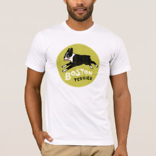 Coole Boston-Terrier-Vintage Art-niedlicher T-Shirt