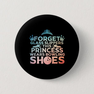 Coole Bowling Art for Women Girls Kinder Bowler Ta Button