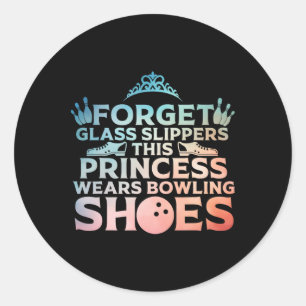 Coole Bowling Art for Women Girls Kinder Bowler Ta Runder Aufkleber