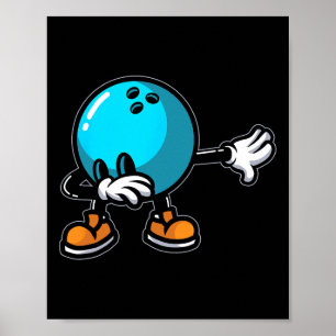 Coole Bowling Art für Männer Jugendliche Kinder Bo Poster