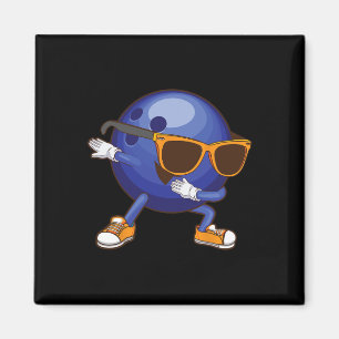 Coole Bowling Art für Männer Jungen Kind Bowling L Magnet