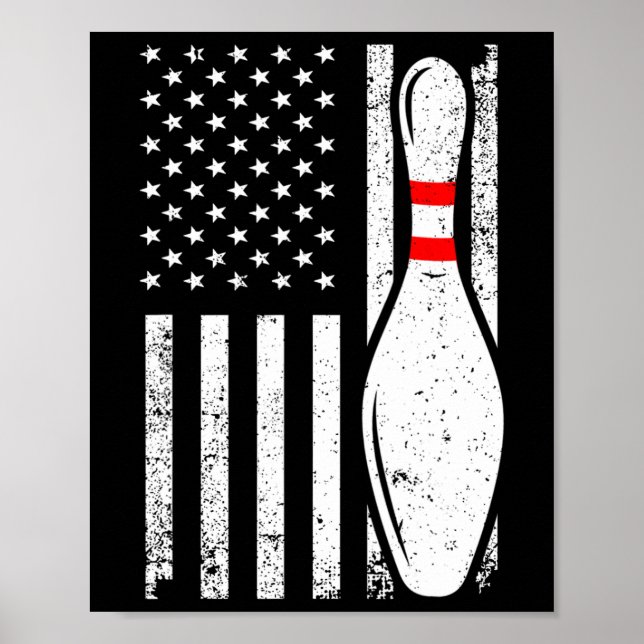 Coole Bowling-Gestaltung für Männer Frauen Bowler  Poster (Vorne)