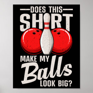 Coole Bowling-Gestaltung für Männer Frauen Bowling Poster