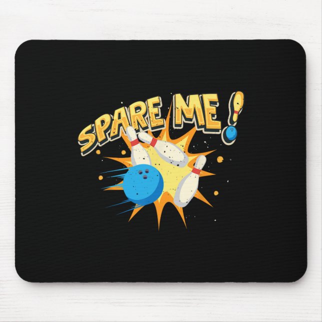 Coole Bowling-Neuheit für Männer Frauen Bowling-Te Mousepad (Vorne)
