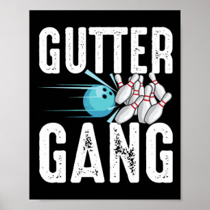 Coole Bowling-Neuheit für Männer Frauen Bowling-Te Poster
