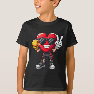 Coole Boxer Herz Boxen Männer Jungen Kinder Friede T-Shirt