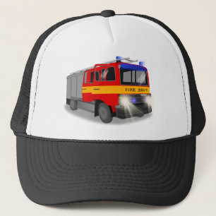 Coole Brandschutzkonzeption für den Cartoon von Ki Truckerkappe