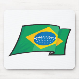 Coole Brasilien-Flagge Mousepad
