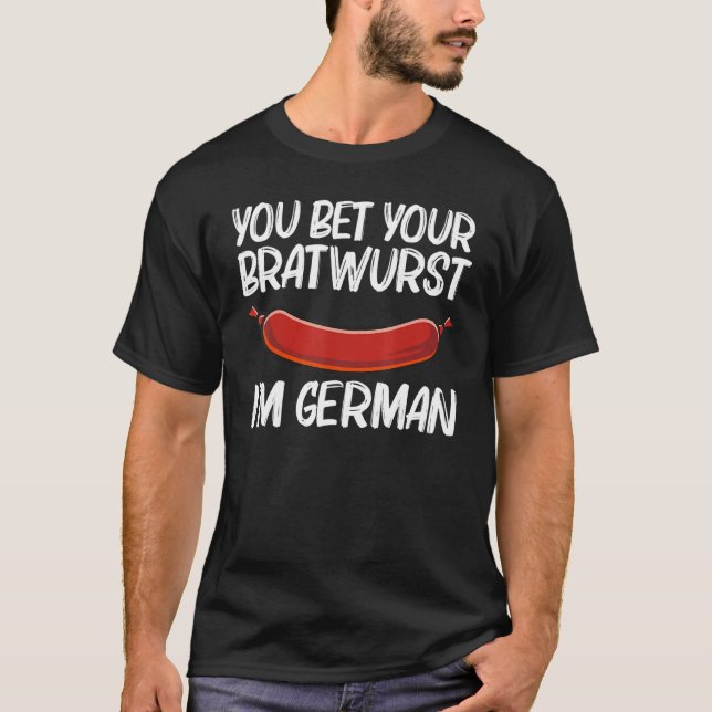 Coole Bratwurst für Männer Wurst Hackfleisch/Fasch T-Shirt (Vorderseite)