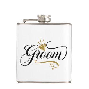 Coole Bräutigam-Hochzeit Name hinzufügen Flachmann