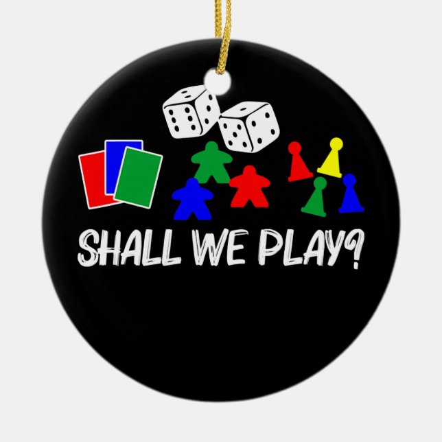 Coole Brettspiele Kunst für Männer - Frauenkarte Keramik Ornament (Vorne)